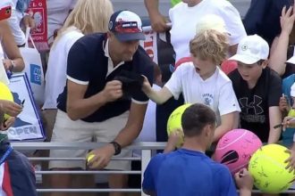 Skandal na US Open: Piotr Szczerek i czapka dziecka