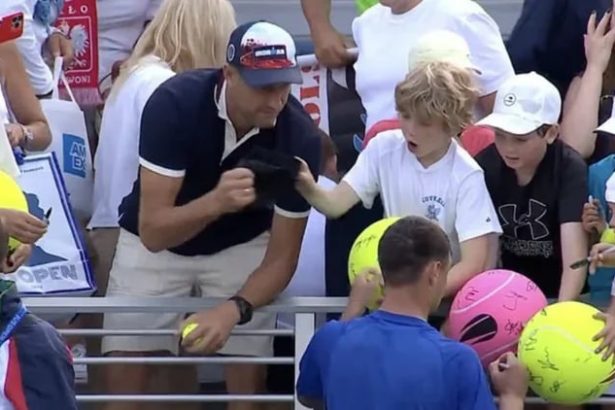 Skandal na US Open: Piotr Szczerek i czapka dziecka