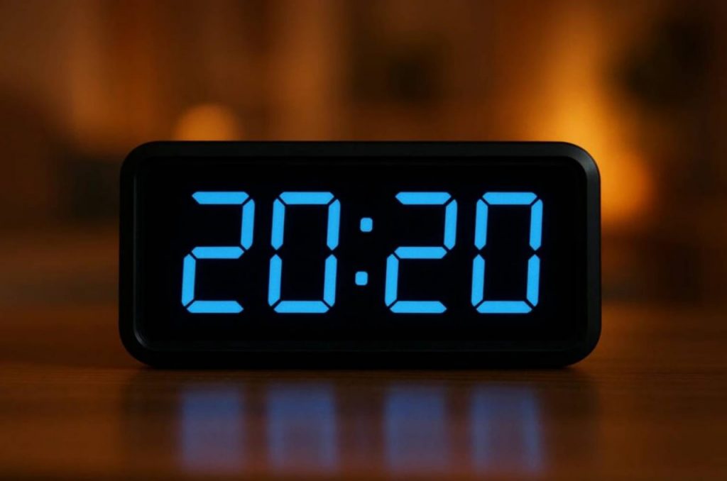 Co oznacza liczba 20:20 na zegarze