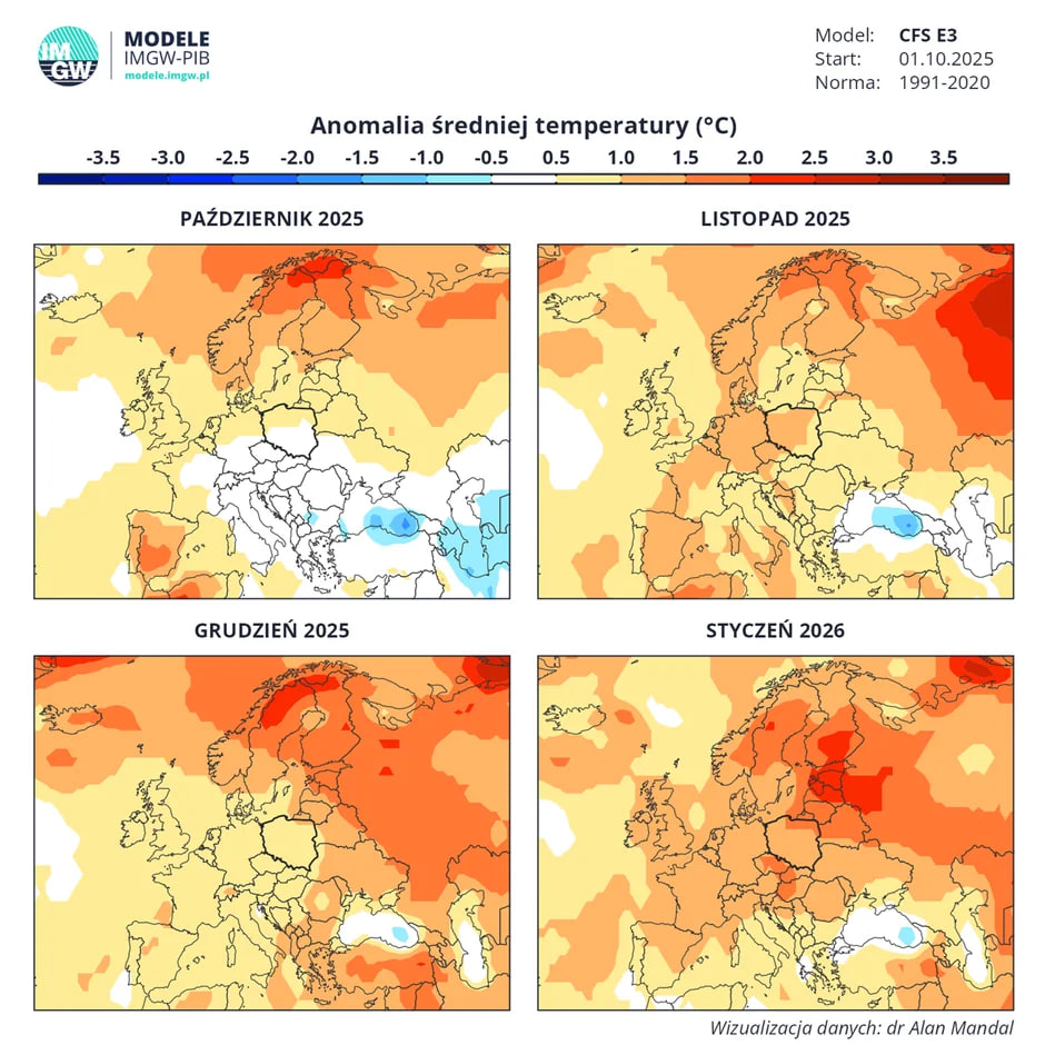 Kiedy w Polsce spadnie pierwszy śnieg na nizinach w 2025 roku?