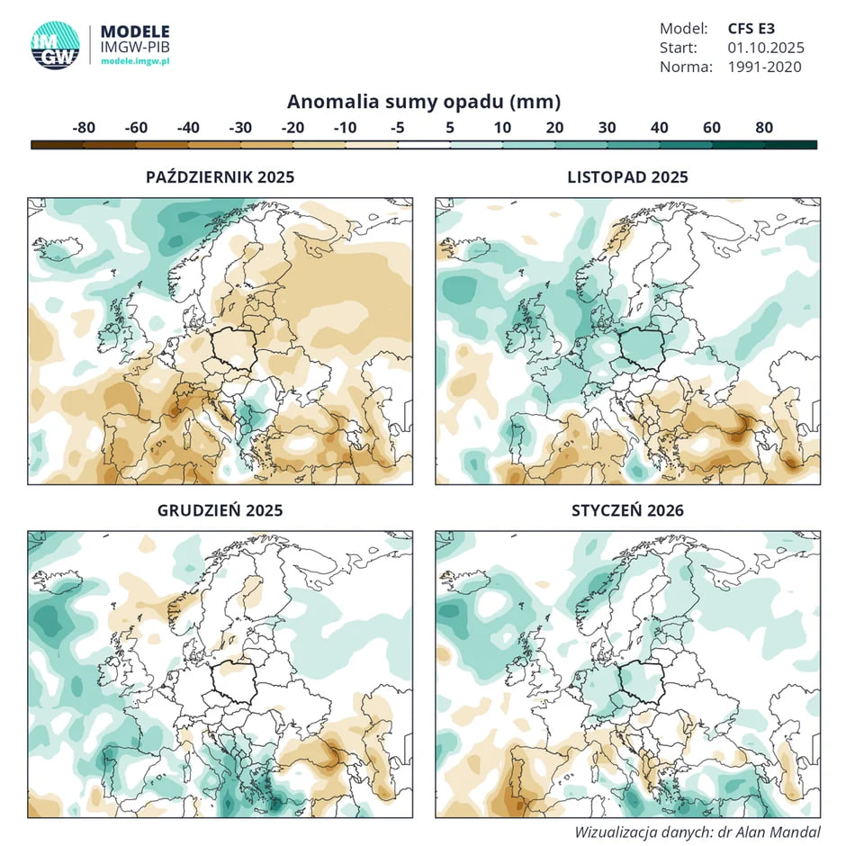 Kiedy w Polsce spadnie pierwszy śnieg na nizinach w 2025 roku?